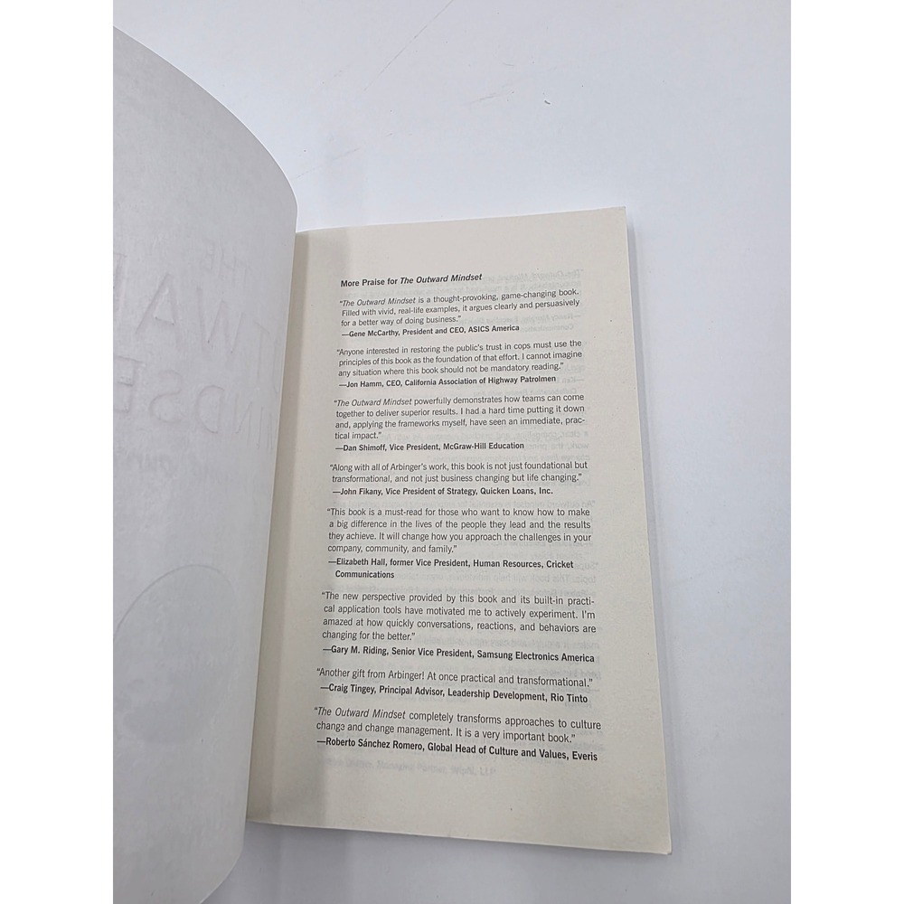 Outward Mindset Seeing Beyond‎ Ourselves  Arbinger Institute Business Leadership - Picture 5 of 5